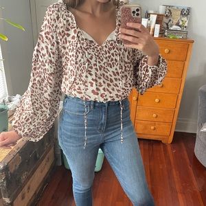 NWT Lulus Leopard Print Bodysuit